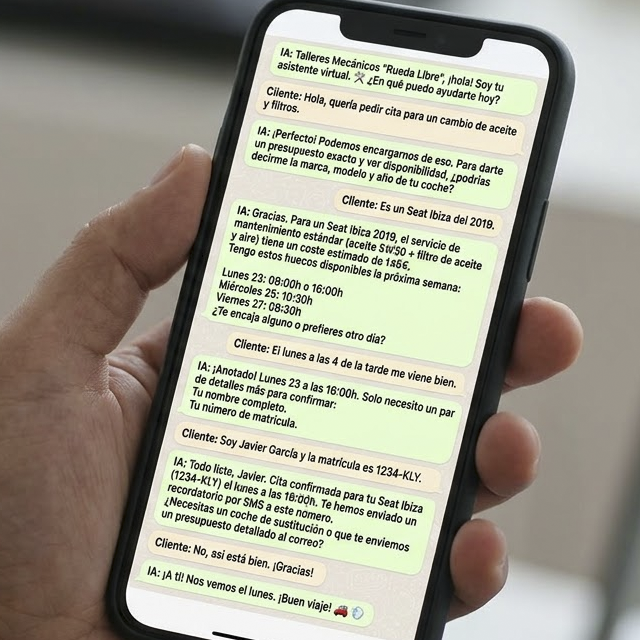 Móvil con asistente WhatsApp
